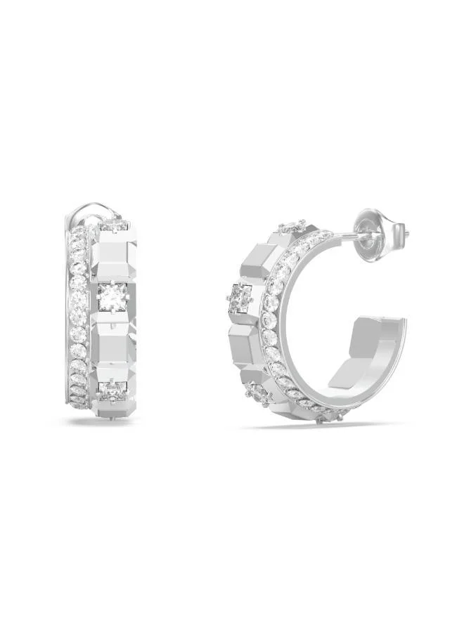 GUESS 23Mm Crystal Cube Double Hoops